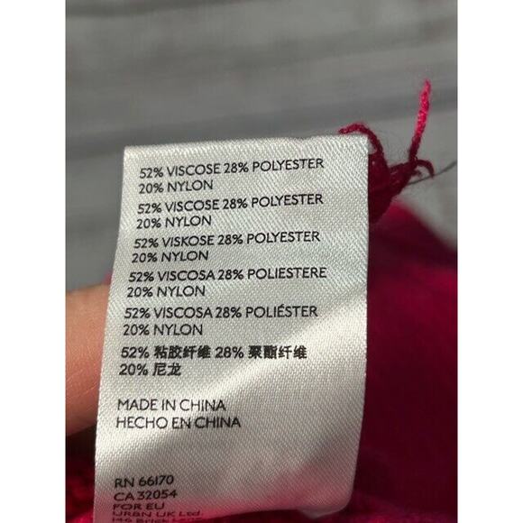 Anthropologie Maeve Womens Crystal Tunic Sweater Chartreuse Hi-Low Pink Size XS - Picture 7 of 10